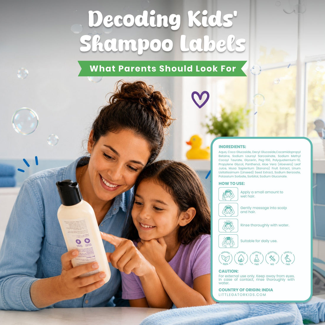 Decoding Kids’ Shampoo Labels: What Parents Should Look For
