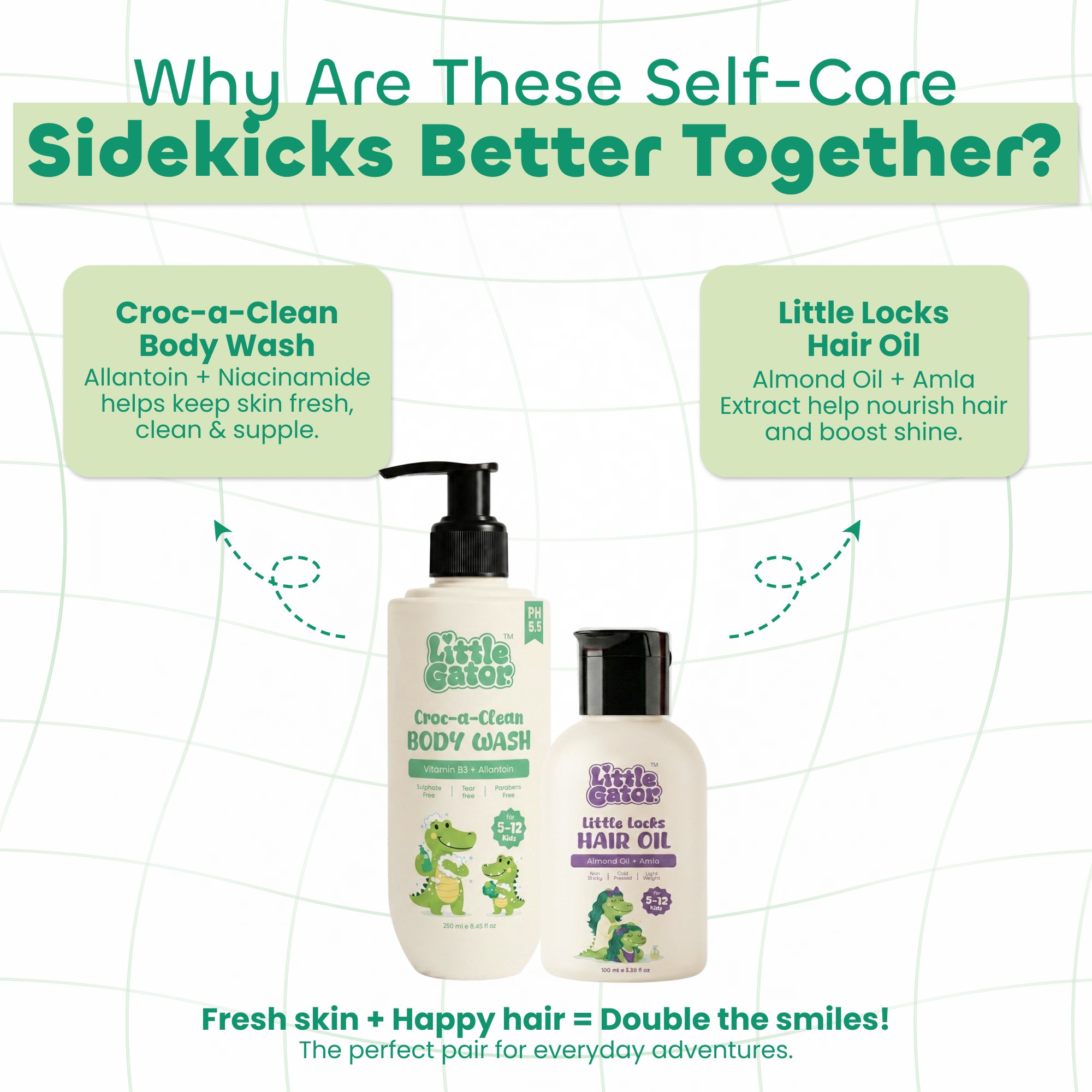 Skin & Hair Duo - Body Wash + Hair Oil Combo