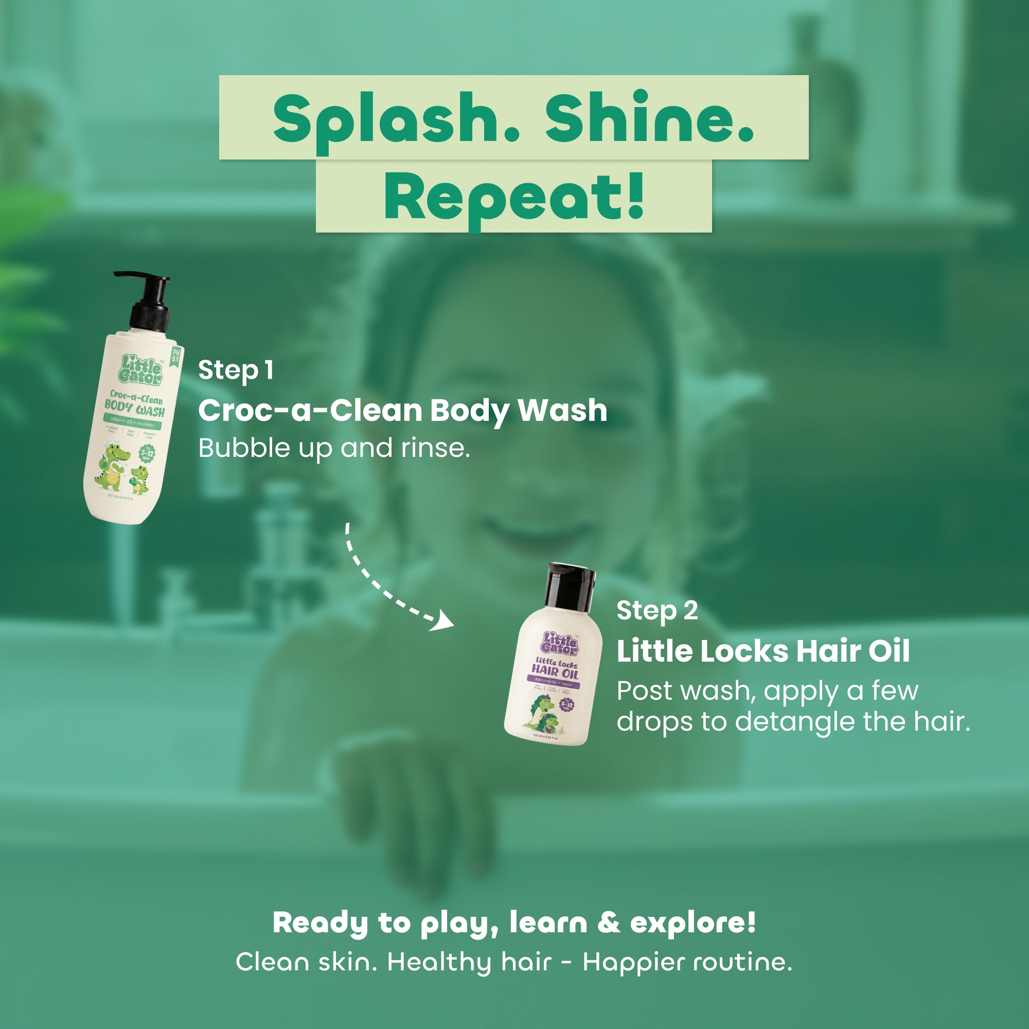 Skin & Hair Duo - Body Wash + Hair Oil Combo