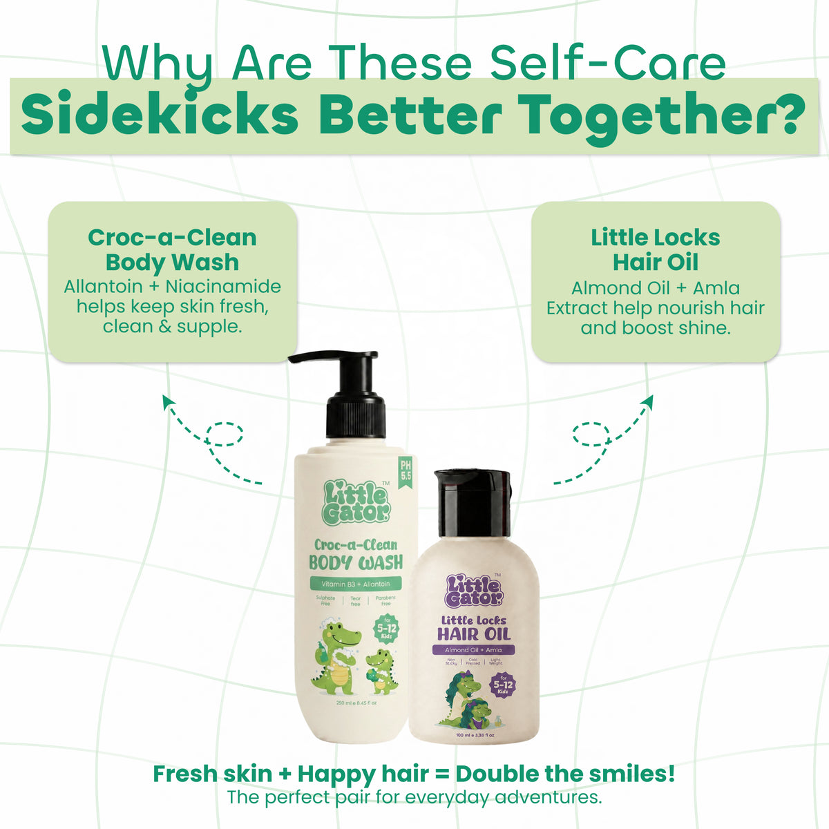 Skin & Hair Duo - Body Wash + Hair Oil Combo
